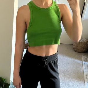 Aritzia Green Cropped Tank